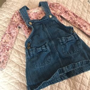 Tahari Toddler Girls Jumper and Shirt- 2T